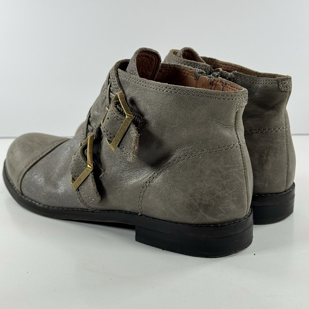 Lucky Brand LK-Daker Gray Cap Toe Leather Ankle Booties Women's Size 7‎ M - Picture 6 of 12